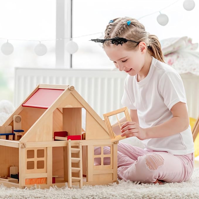 Garneck 2pcs Miniature Wood Window 1:12 Mini Window Frame Model Ornament Miniature Furniture Decoration for Toy House Doll House