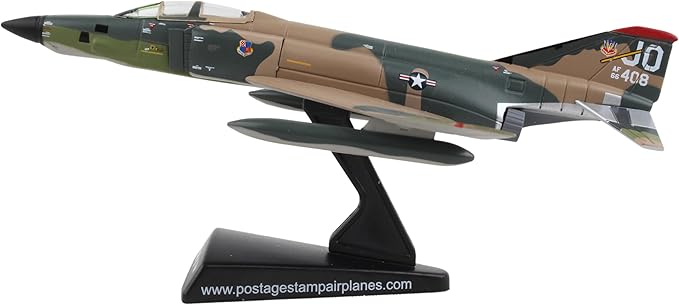 Daron F-4 Phantom II™ Southeast Asia Camo Die-Cast Model – 1:155 Scale Supersonic Fighter-Bomber Replica with Display Stand, Highly Detailed, 4.9” Length x 3.2” Wingspan, Adult Collectible Ages 14+