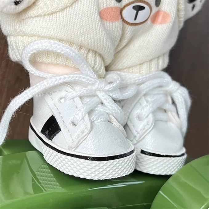 Compatible with Labubu Doll Shoes for 17cm Doll,Shoes Used for Labubu Accessories (YD-White)