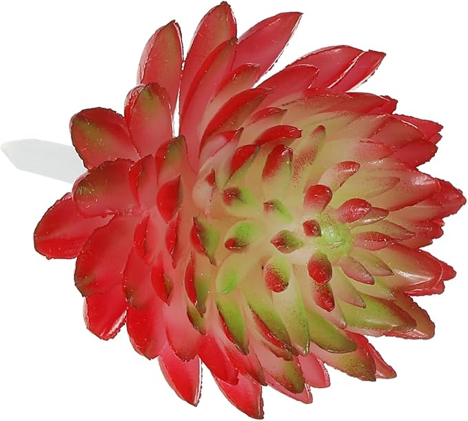 PATIKIL Mini Artificial Succulents, 4 Pack Unpotted Faux Succulent Picks Fake Succulent Plants for Home Landscape Decoration, Red Green