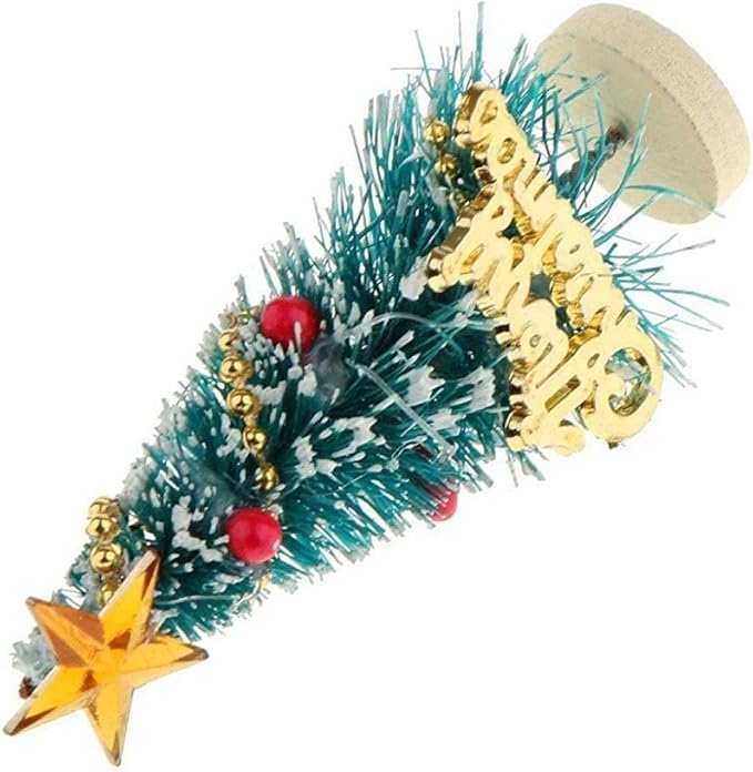 1:12 Scale Miniature Christmas Tree for Dollhouse, Small Holiday Scene Model for Party & Decoration