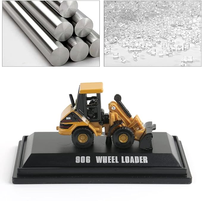 EROCK 1:160 N Scale Alloy Construction Vehicles - 1 Pcs, Die Cast Mini Construction Truck Toys, Engineering Vehicle Model for N Scale Railroad, Train Set, Collection, Age 8+ (906 Wheel Loader)