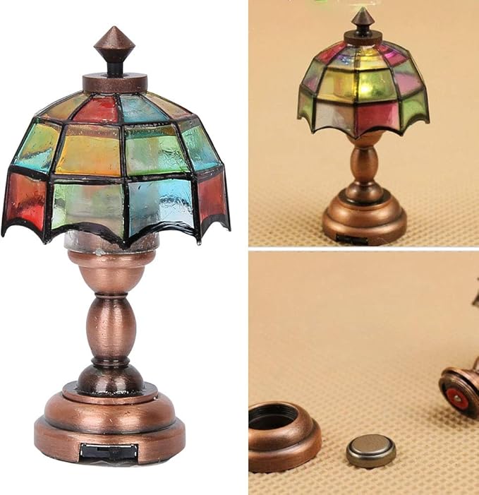 DAN&DRE Dollhouse Accessories Colorful Mini LED Lamp Simulation Ornament 1:12