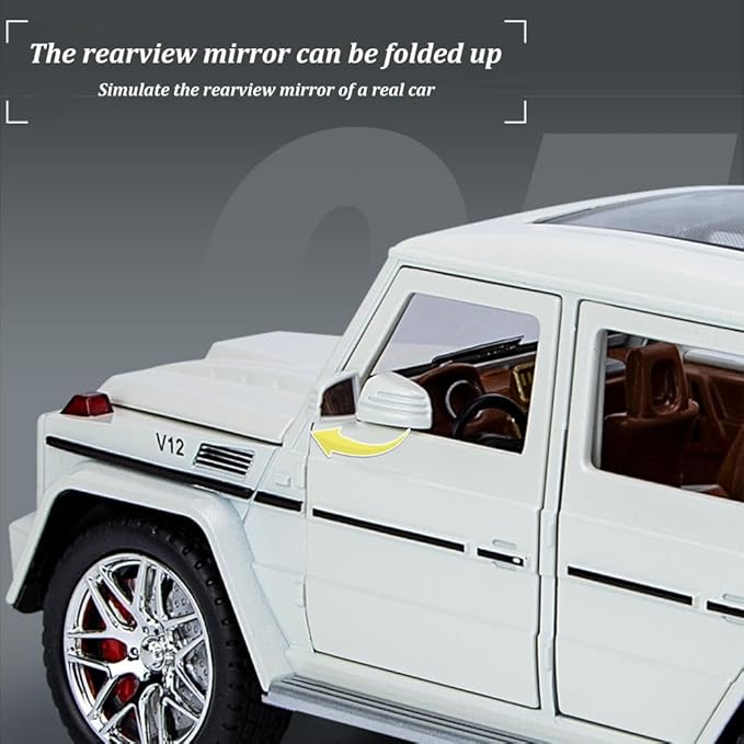 EROCK 1/24 Die-Cast Car Model Collectible Benz G63 AMG Model Car with Lights and Sound, Alloy Pull Back Toy car Toy Vehicle for Adult Boys Girls Gift