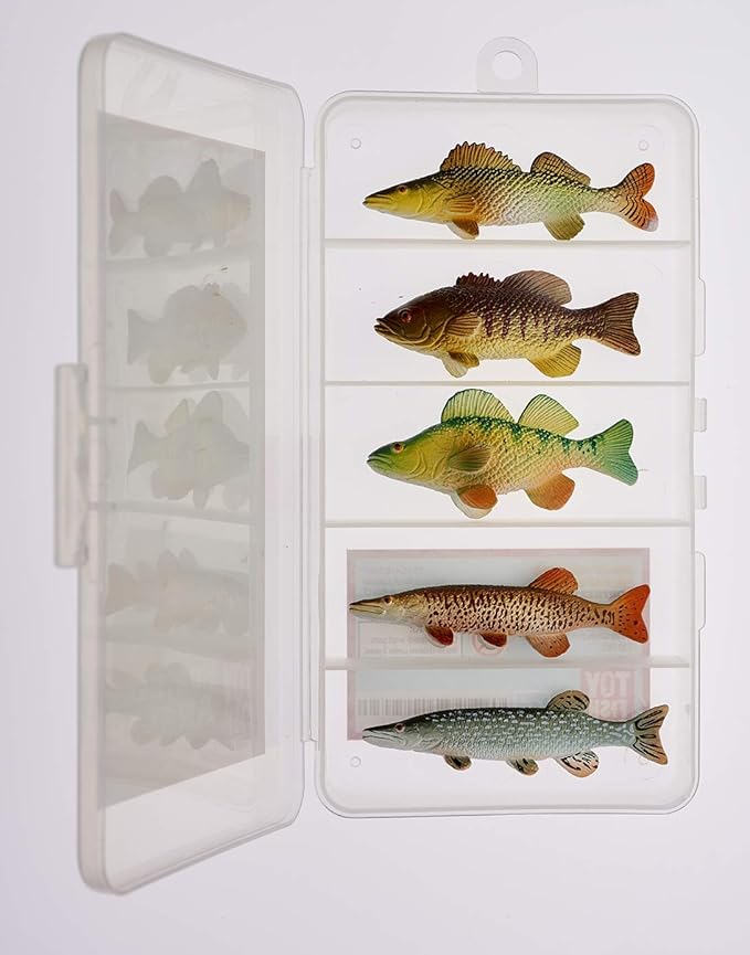 Northern Angler Collection - Educational Fish Figurines | Toy Bass, Pike, Walleye, Musky Replicas