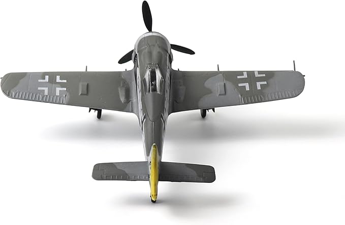 Focke-Wulf Fw 190A-8 1/72 Metal Fighter Model Classic German WWII Military Finshed Diecast Aircraft Model Prebuilt Kits with Display Stand for Collection or Gift