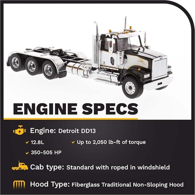 Diecast Masters 1/50 Western Star 4900 SF Day Cab Tridem Tractor 71066