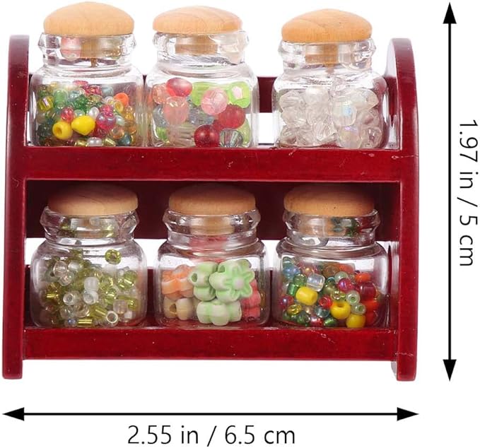 LUOZZY Miniature Dollhouse Food Jar Glass Bottle 1:12 Mini Candy Jar Mini House Decoration Miniature Dollhouse Food Jar