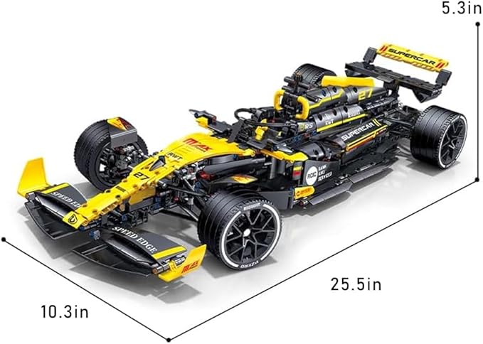 AM24 Formula 1 Racing Car Building Set, 1:8 Scale Collectible Set for Adults, Compatible with Lego,Authentically Detailed Build and Display Model for Home or Office Décor (1650PCS)