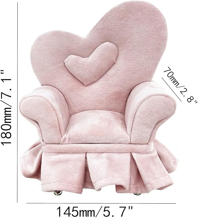 Openable Sofa Jewelry Box,Miniature Sofa Velvet Chair Earrings Necklace Bracelet Storage Box, Gift for Girls and Women Jewelry Box(Pink)