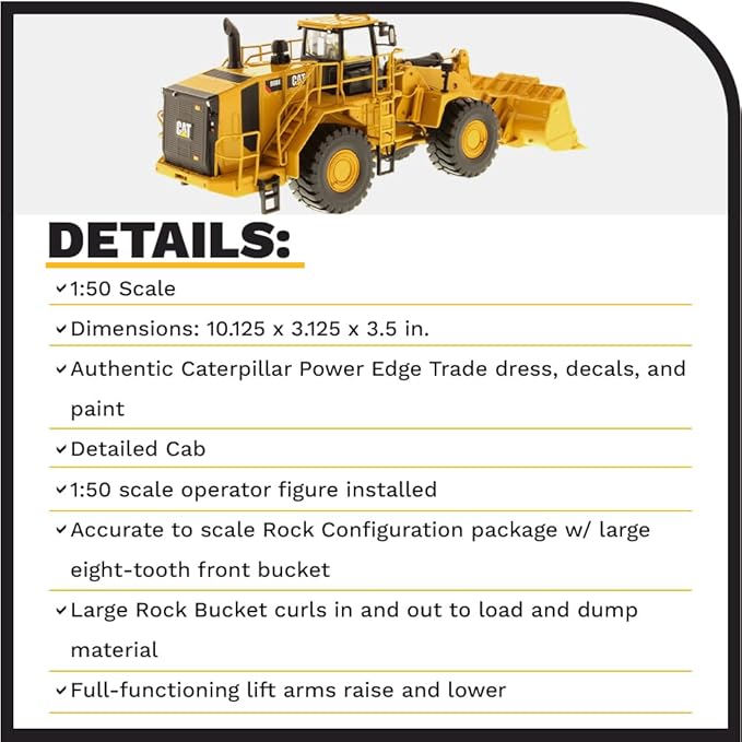 Diecast Masters Caterpillar 988K Wheel Loader High Line Series Vehicle