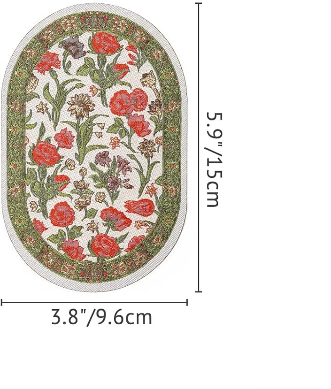 Odoria 1/12 Miniature Rugs and Carpet Dollhouse Decoration Accessories, Green