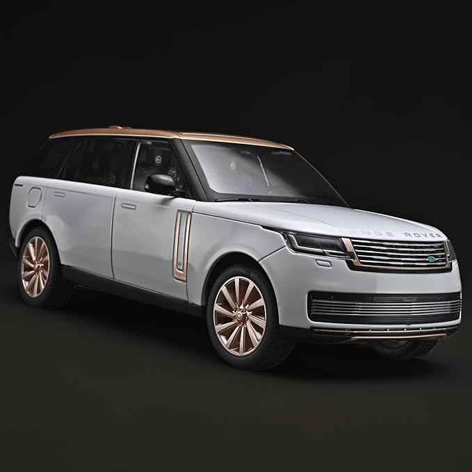 Car Toys for Boys 1/18 Diecast Cars Compatible with Land Rover Range Rover Model Car Kits Collection,Metal Off-Road SUV Toy Car with Light and Sound,Cars for Kids Ages 3-5（White）