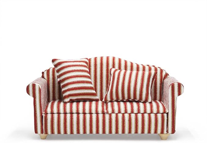 Odoria 1/12 Miniature Couch Sofa Dollhouse Furniture Accessories, Stripes