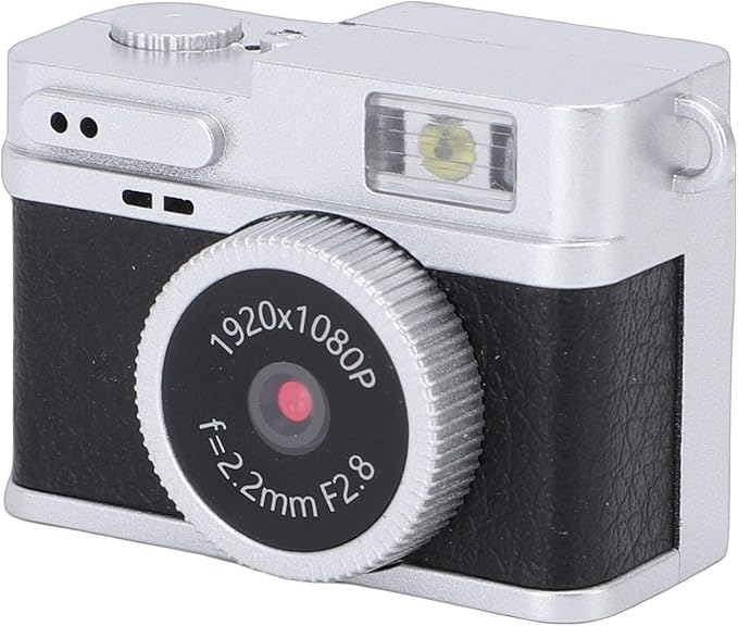 XUMIUZIY Mini Keychain Digital Camera, 1080P 2MP Compact Camera with 0.96 Inch HD Screen, Rechargeable Small Video Recorder with Keychain Neck Strap for Travel