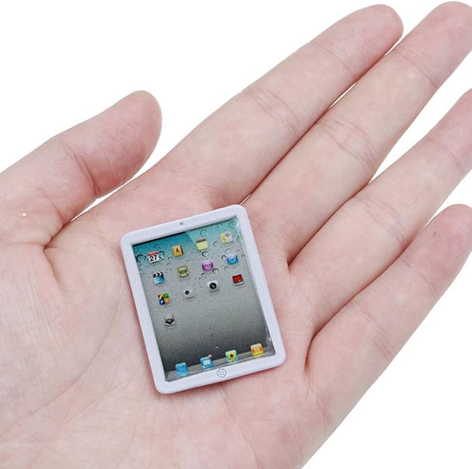 Dollhouse Decoration Miniature Accessories Dollhouse Computer Laptop Tablet Phone Simulation Accessories for Doll 1/6 1/12 Miniatures Play Set - 3 Pcs