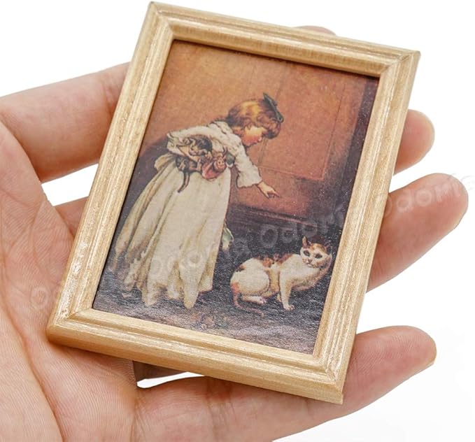 Odoria 1/12 Miniature Framed Wall Art Picture Painting Dollhouse Accessories