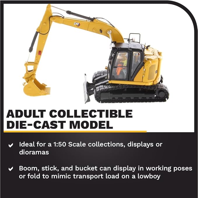 1:50 Caterpillar 315 Hydraulic Excavator - 85957 - High Line Series by Diecast Masters