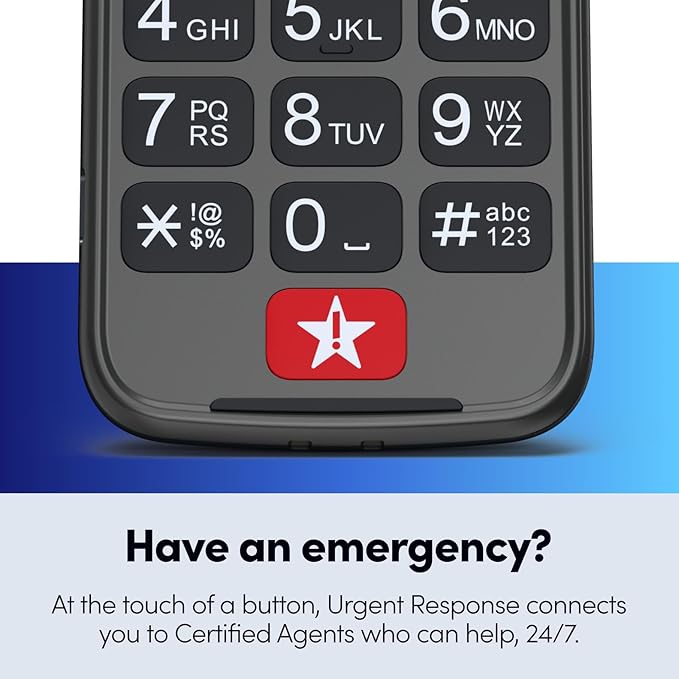 Lively Jitterbug Flip2 - Flip Cell Phone for Seniors - Not Compatible with Other Wireless Carriers - Must Be Activated Phone Plan - Graphite Flip Phone