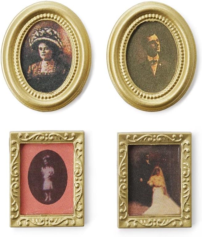 Odoria 1/12 Miniature Victorian Framed Art Wall Pictures Dollhouse Accessories