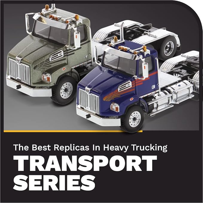 Diecast Masters 1:50 Scale Western Star 4700 SBFA Tandem Day Cab | Transport Series | Metalic Olive Green Model 71038