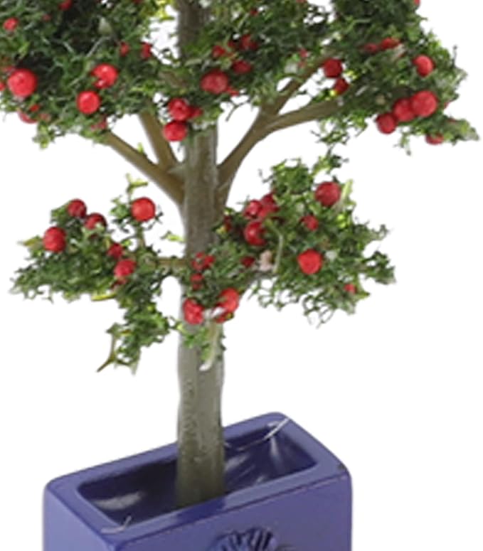 3PCS Mini Dollhouse Plants Model, Portable Dollhouse Plants Artificial Fruit Tree Model for 1/12 Scale Dollhouse Decoration