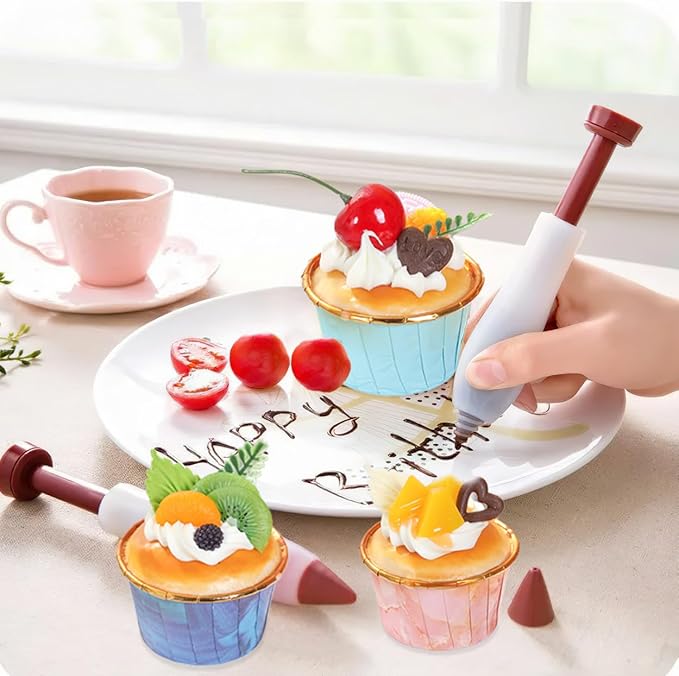 6 Pack Fake Cupcakes, Realistic Artificial Simulation Cake, Mixed Fake Cake Model, Kitchen Decoration Photography Props for Home Kitchen Party Decoration