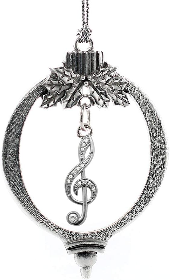Inspired Silver - Musical Note - Silver Christmas Ornament - Unique Charm Christmas Tree Ornament - Holiday Hanging Decoration