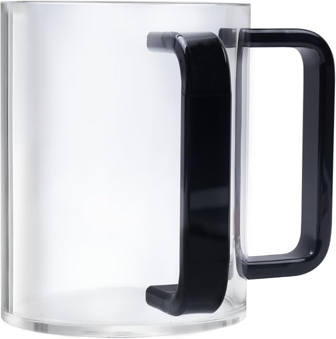 KoMvzyl Judaica Hand Washing Cup with Dual Handles, 5" Acrylic Wash Cup for Jewish Ritual