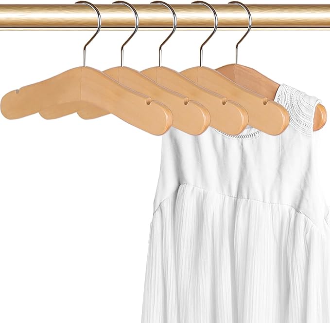 20pcs Baby Wooden Hangers, 9.44" Toddler Kids Children Wooden Hangers,Pet Clothes Hangers