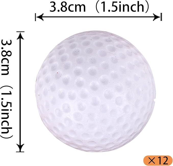 Rsstarxi 12 Pack 3D Golf Cupcake Toppers Golf Theme Party Decorations Golf Ball Cake Toppers Decorations for Sports Golf Theme Baby Shower Kids Birthday Party Cake Decorations