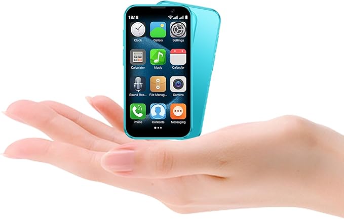 Leemoosa Mini Intelligent Unlocking Phone 3-inch high-Definition Touch Screen 3G Android Dual Card Dual Standby face ID Small Smartphone Suitable for Students and Children (2+16GB) (Cloisonne)