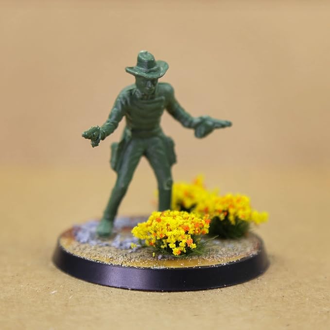 Miniature Vegetation Bushy Shrubs Tuft Flowers with Model Bases War Game DIY Railway Terrain Scenery (E)