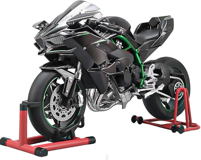 1/6 Scale Alloy Dynamic Motorcycle Model with Ignition System and Smoke Spray, Die-cast Motorcycle Gift for Adult Collectors & Enthusiasts