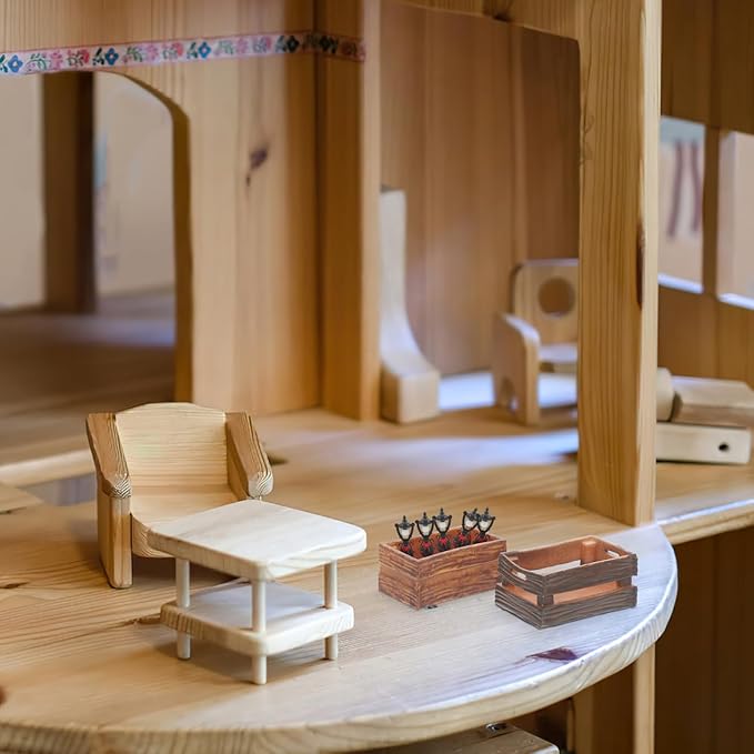 BESPORTBLE 12pcs Miniature Dollhouse Crates Realistic Storage Boxes for Scene Decoration Craft Projects and Photography Props for Mini House Layouts and