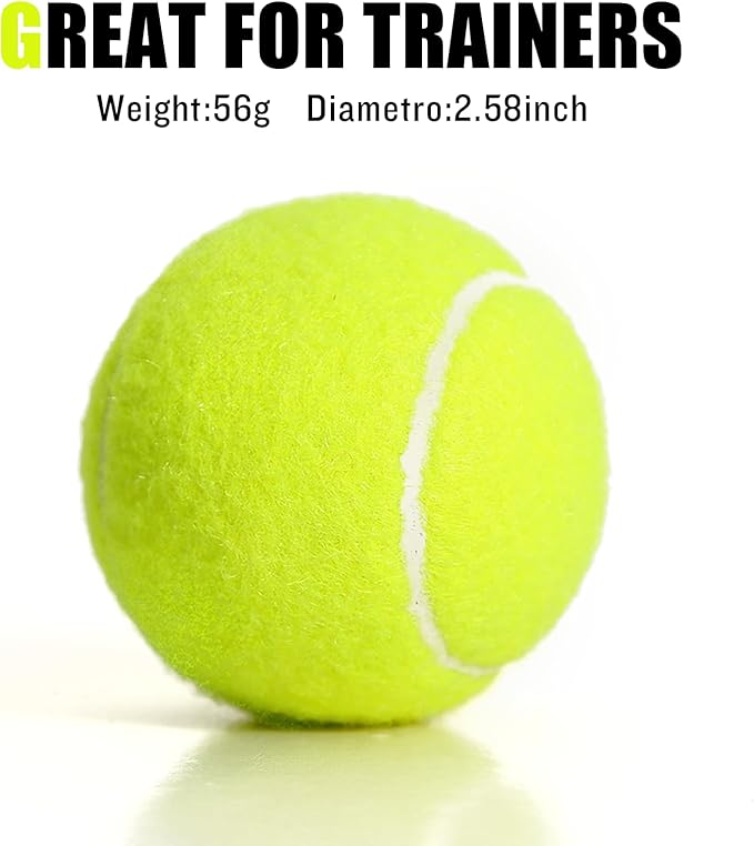 MRYCZ FYRHD 60 Pack Tennis Balls, Training Tennis Balls, Pet Dog Playing Balls, Practice Tennis Balls with Mesh Bag for Transport and Beginner Training