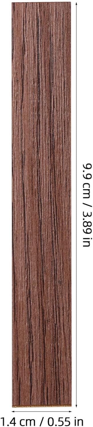 TOYANDONA 40pcs Miniature Dollhouse Flooring, Mini Floor Boards Self Adhesive Dollhouse Wood Flooring Peel and Stick for Dollhouse Accessories (Dark Brown)