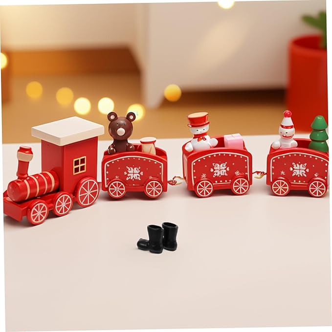 TOYZFRIENDY 100pcs Santa Claus Boots for Dolls Charming Christmas Decorations for DIY Crafts for Holiday Table Centerpieces Black Miniature Shoes