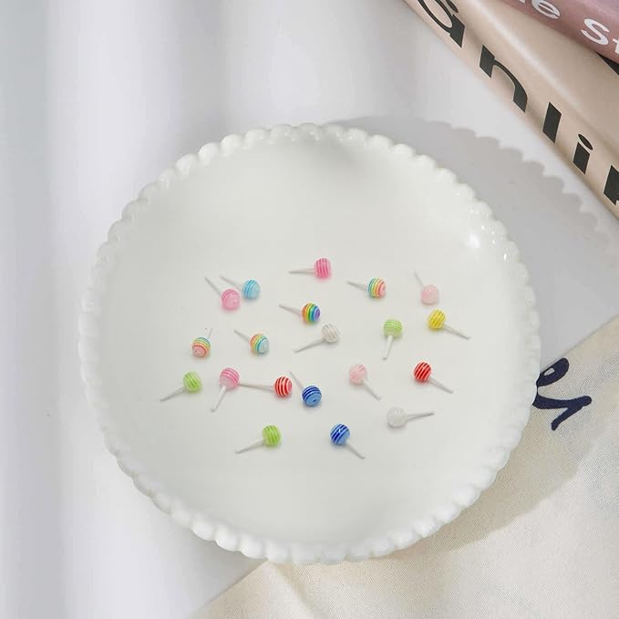 200 PCS Mini Resin Lollipop Figurines for Crafts Luminous Tiny Resin Animal Miniature Things for Dollhouse Fairy Garden Micro Landscaping Decoration Cake Toppers Decor