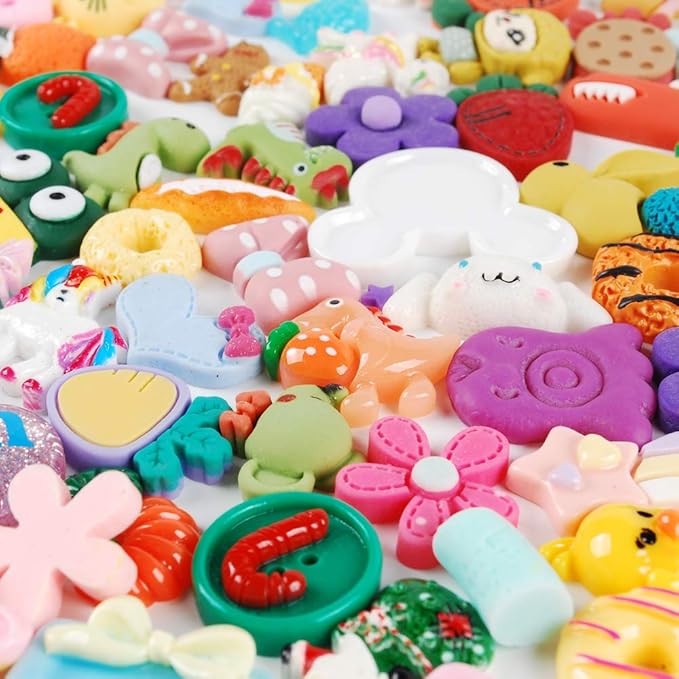 NWFashion 112PCS Miniature Decor Dessert Pastry Toy Food Cake Topper Scrapbooking Shoe Decoration Charms (Mix)