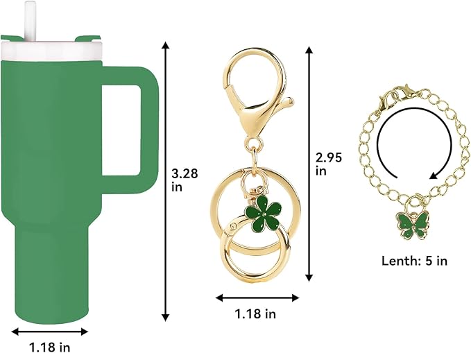 ERTUNA Mini Tumbler Keychain Accessories for Stanley Cup, 2 Way Cute Charms Chapstick Lip Balm Holder for Women Purse Handbag