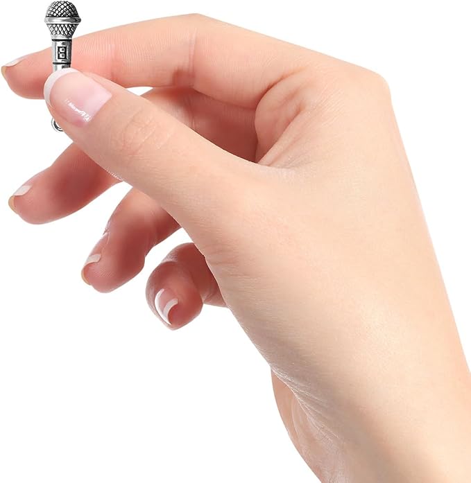 IMIKEYA 10pcs Mini Microphones Model Miniature Alloy Doll House Ornament Miniature Adornment for Dollhouse Decoration