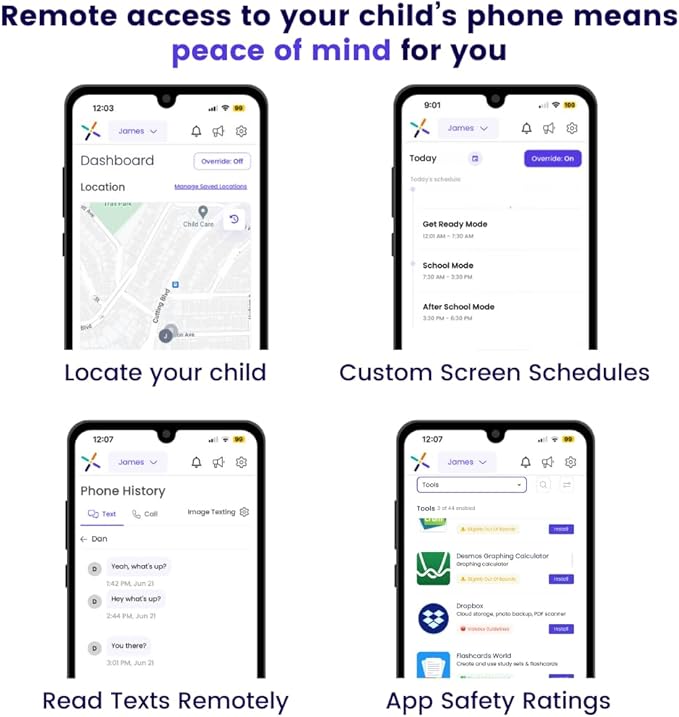 Genesis 4 Kids Smartphone (Age 8-18) | First Month Free, No Activation Fees | Millions of Apps with 1,200+ Safety Ratings | Unlocked | Customizable Controls | No Social Media