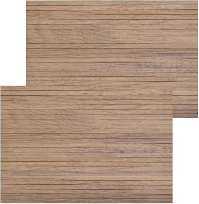 iLAND Dollhouse Flooring 17”x11” 2pcs, Miniature Dollhouse Accessories fit Dollhouse Furniture on 1:12 Scale and 1:6 sacle (Classic Walnut)