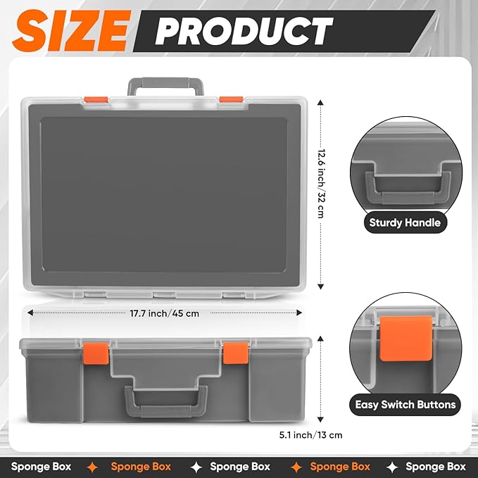 Miniature Storage Carrying Figure Case - 120 Slot Figurine Minature Carrying Case with 3 Foam Layer for Miniatures Compatible with 40k, DND & More (Transparent)