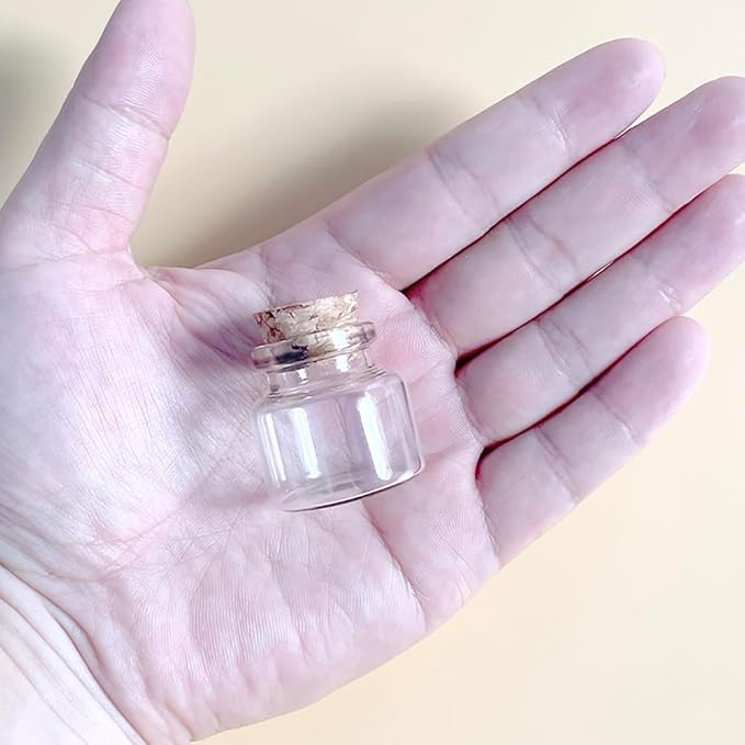 18 pcs 12ml Small Glass Bottles with Cork Stopper,Decorative Bottle,Vials Jars,Cute Storage Jar,Wishing Bottle 30x30mm(1.18x1.18inch)
