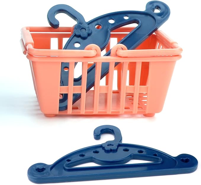 deAO Washing Machine Toy for Kids Dollhouse Furniture Pretend Play Household Appliance Realistic Sounds with Lights Laundry Play Set with Rotatable Roller for Children Birthday Present…