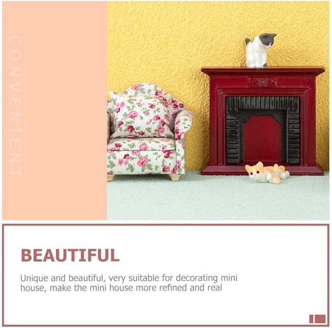 ABOOFAN Mini House Furniture 1/6 Scale Dollhouse Decoration Cabinet Lightweight Realistic Micro Landscape Adornment for Doll House Accessories