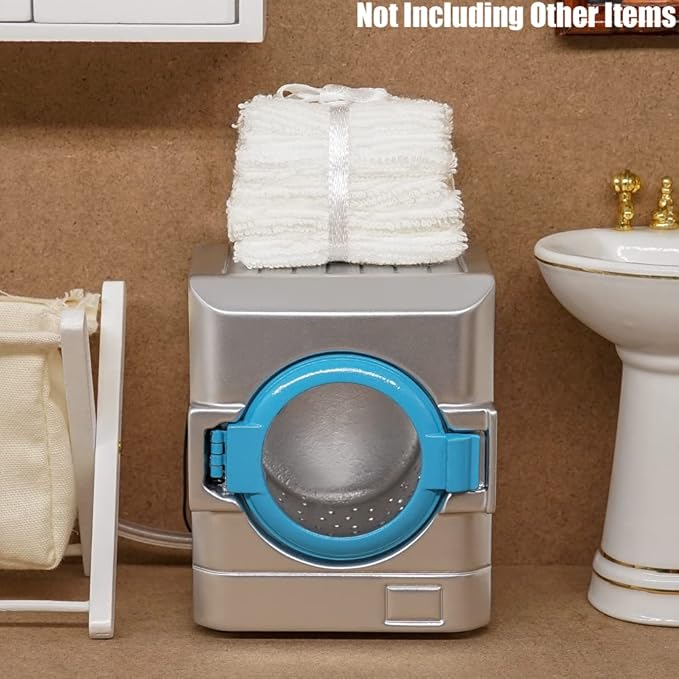 Odoria 1/12 Miniature Bathroom Towels Dollhouse Decoration Accessories, White