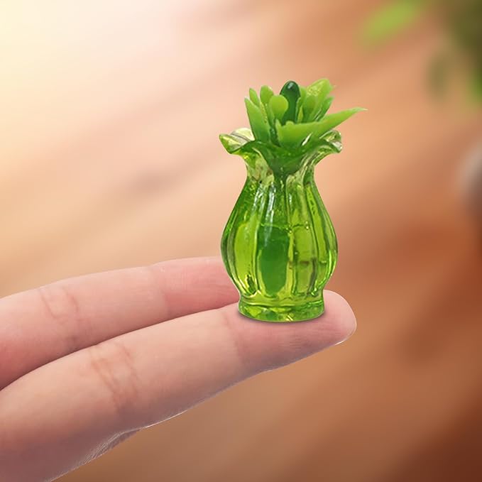 Mini Fancy Vase Resin Silicone Molds 3D Simulation Vase Epoxy Casting Molds for DIY Micro Resin Dollhouse Fairy Garden Miniatures Landscape Tiny Things Decor